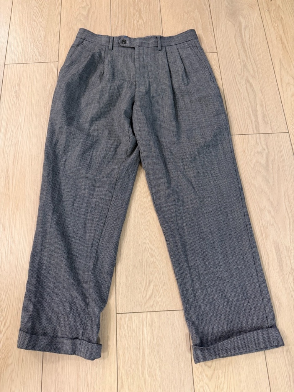 Ralph Lauren Green Label Paisley-Lined Men Wool Trousers 100% Wool